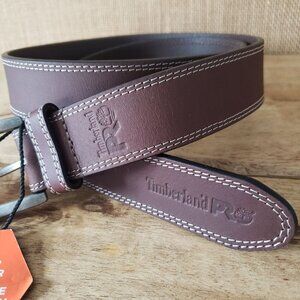 NWT TIMBERLAND PRO Mens Brown Leather Jeans Boot Work Belt Contrast Stitching 40